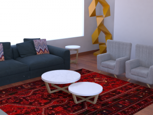 living room 3D 모델