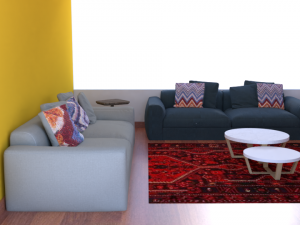 living room 3D 모델