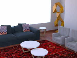 living room 3D 모델