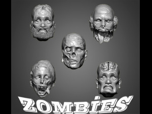 zombie heads 3D-printmodel