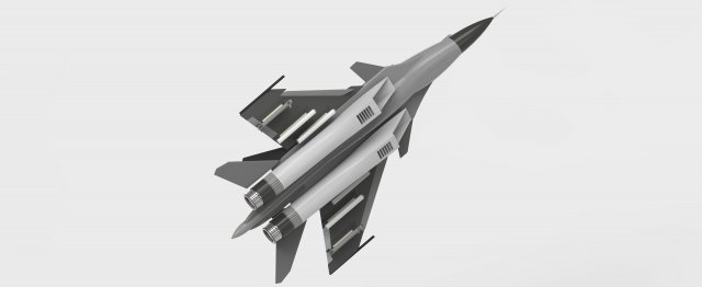 sukhoi 30 3D 模型 .c4d .max .obj .3ds .fbx .stl .blend 