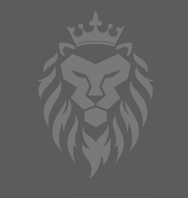 lion logo 3D Model .c4d .max .obj .3ds .fbx .stl .blend 