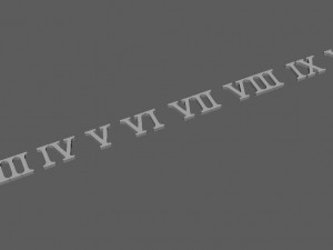 roman letter 3D Model