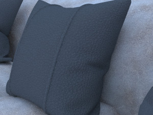 couch with pillows and a blanket 3D Model