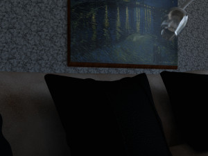 living room in a soft style 3D 모델
