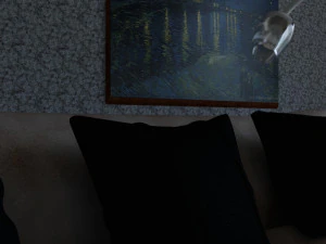 living room in a soft style 3D Model