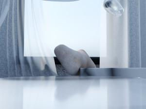living room in a soft style 3D 모델