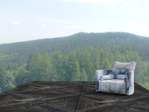 living room in a soft style 3D 모델