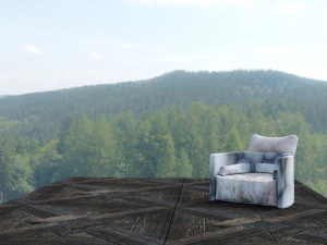 living room in a soft style 3D Model