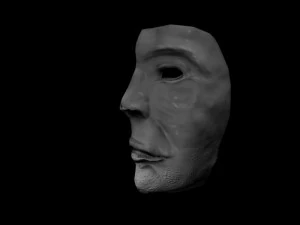 पत्थर का मुखौटा 3D मॉडल