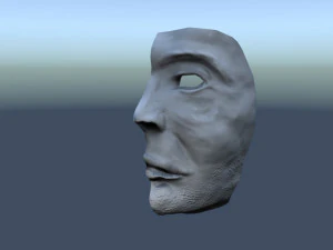 पत्थर का मुखौटा 3D मॉडल