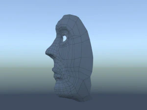 पत्थर का मुखौटा 3D मॉडल