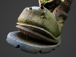 old boot with plants inside 3D Model
