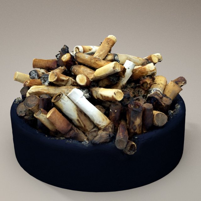 8k - ashtray Model 3D .c4d .max .obj .3ds .fbx .stl .blend 