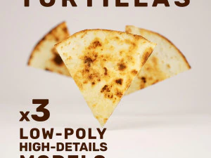 トルティーラ パック ローポリ 3Dモデル