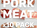 raw pork parts - x10 pack 3Dモデル