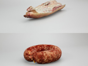 raw pork parts - x10 pack 3D-Modell