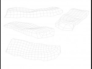 raw pork parts - x10 pack 3D-Modell