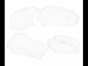 raw pork parts - x10 pack 3D-Modell