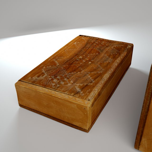 wooden box Model 3D .c4d .max .obj .3ds .fbx .stl .blend 