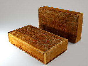 wooden box Model 3D