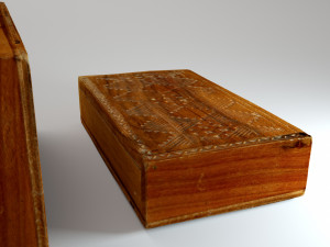 wooden box Model 3D