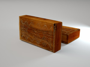 wooden box Model 3D