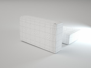 wooden box Model 3D
