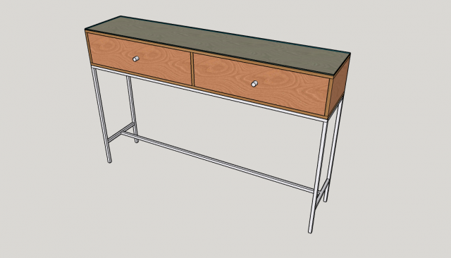 table plywood metalglass Modelo 3D .c4d .max .obj .3ds .fbx .stl .blend 