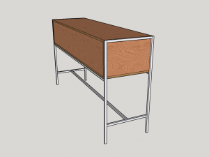 table plywood metal Modelo 3D