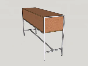 table plywood metal 3D Model