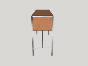 table plywood metal Modelo 3D