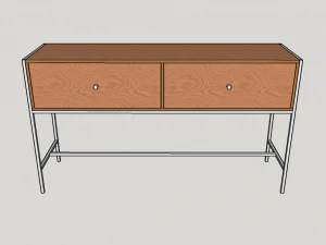 table plywood metal 3D Model