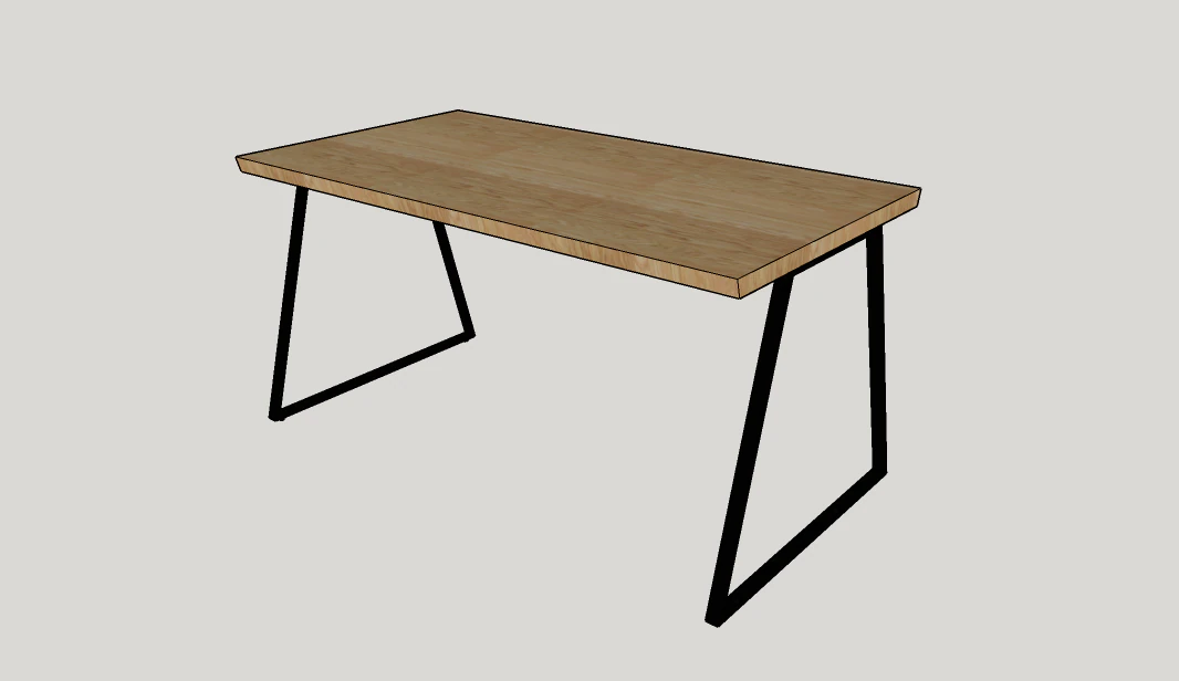 table wood metal 3D Model .c4d .max .obj .3ds .fbx .stl .blend 