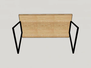 table wood metal 3D Model