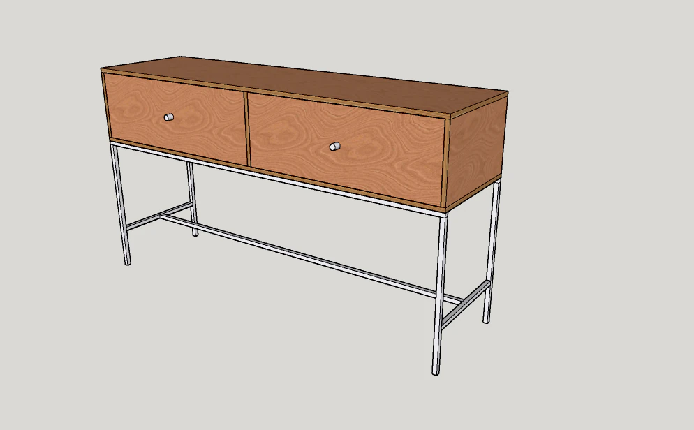 table wood metal 3D Model .c4d .max .obj .3ds .fbx .stl .blend 