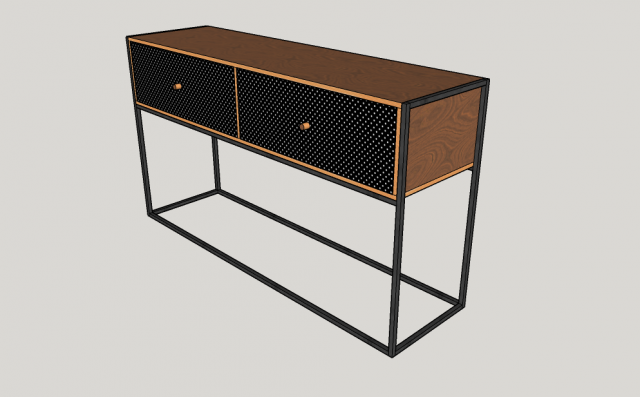 table wood metal Modelo 3D .c4d .max .obj .3ds .fbx .stl .blend 