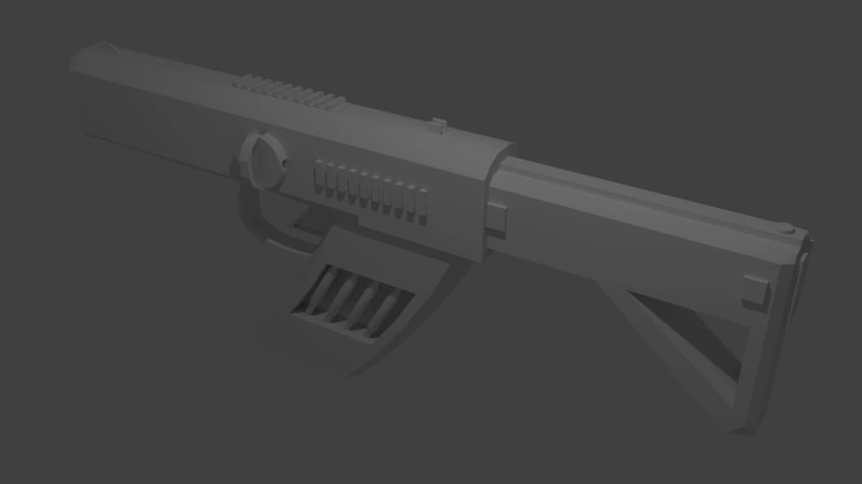 laser rifle 3D Model .c4d .max .obj .3ds .fbx .stl .blend