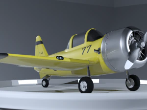 Texaanse t-6 tekenfilm 3D Model