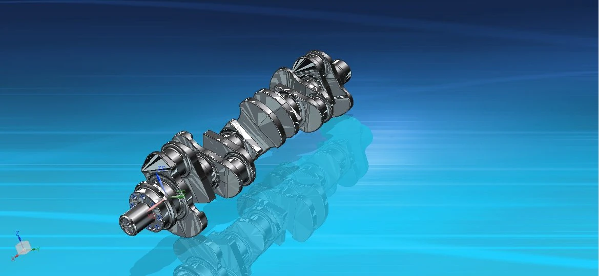 crankshaft 6 cylinder 3D Model .c4d .max .obj .3ds .fbx .stl .blend