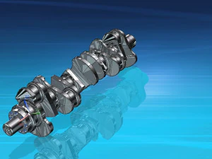 Kurbelwelle 6 Zylinder 3D Modell