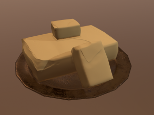 Butter dish Modello 3D