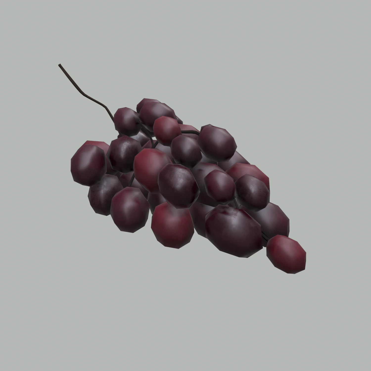 Delicious purple grapes 3D Model .c4d .max .obj .3ds .fbx .stl .blend 