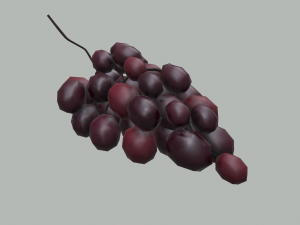 Delicious purple grapes 3Dモデル
