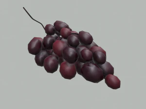 Deliciosas uvas roxas Modelo 3D