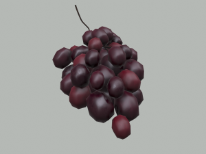Delicious purple grapes Modelo 3D