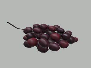 Delicious purple grapes Modelo 3D