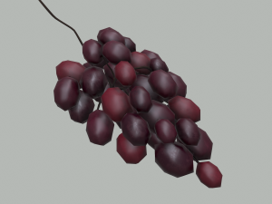 Delicious purple grapes Modelo 3D
