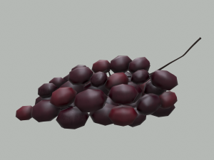 Delicious purple grapes Modelo 3D