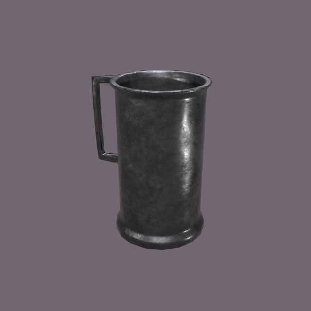 Medieval style metal cup 3D-Modell .c4d .max .obj .3ds .fbx .stl .blend 